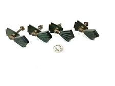 4 Antique Art Deco Dark Green