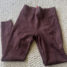SPANX faux suede leggings plum burgundy 