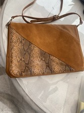 Zara leather handbag brown