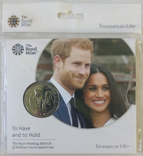 2018 Royal Mint Brilliant Uncirculated The Royal Wedding £5 coin SEALED.