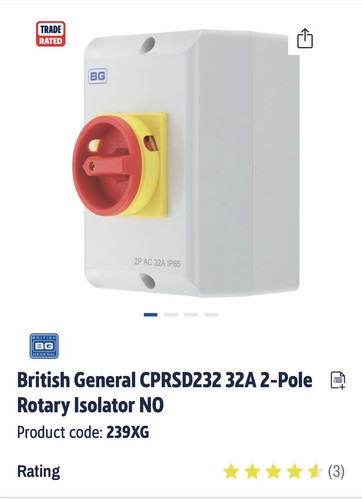 32a rotary isolator - bg,