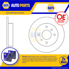 2x Brake Discs Pair Solid fits