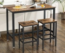 Dining Table Set, Bar Table with 2 Bar Stools