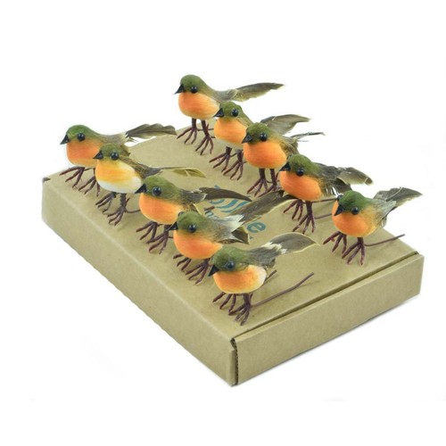 10pcs small robin bird - small,