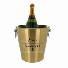 Personalised Gold Ice Bucket