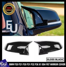 WING MIRROR COVER CAP GLOSSY BLACK FOR BMW F20 F21 F30 F31 F32 F36 X1 E84 F87 UK