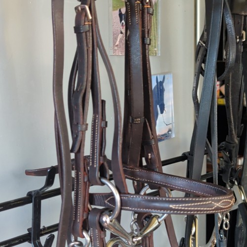 Pony double bridle brown - double,