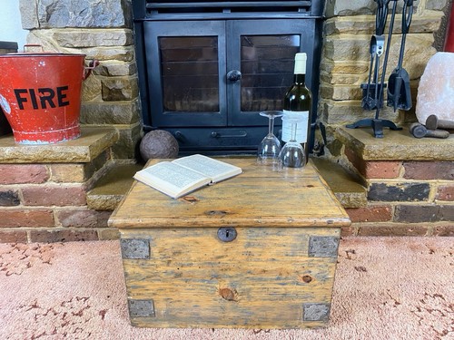 Old antique pine chest - antique,