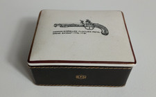 Vintage Porcelain Trinket, Jewellery Box Flintlock pistol Lancaster & Sandland