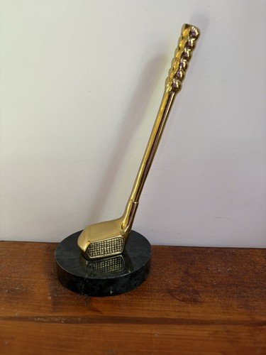 Vintage brass golf club - vintage,