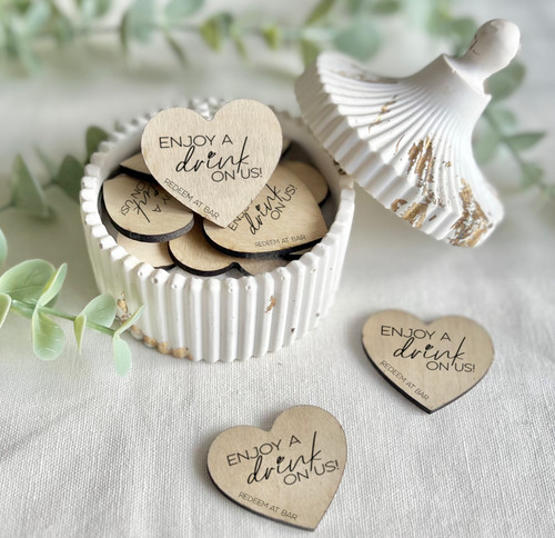 Wooden wedding free drink - wooden,