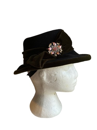 1940s style ladies hat dark - hat, in