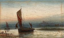 Thomas Mortimer - Watercolour Painting - Thames Barges - 20th Century