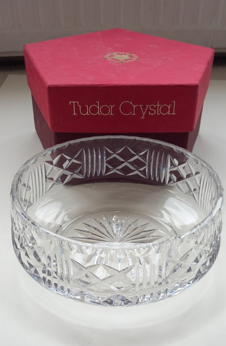 Vintage tudor crystal cut - crystal,