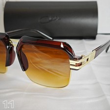 Cazal Half Frame Glasses Brown