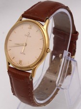 Vintage Omega De Ville 32mm Leather Strap Wrist Watch