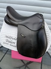 17.5 Brown Dever Leather General Purpose Saddle. Stamped Wide