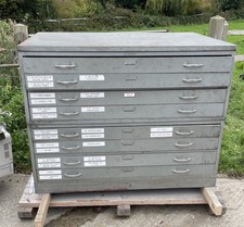 Vintage Metal Plans Plan Chest Architects, Artists Drawers
