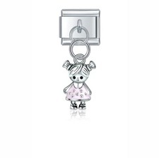 Italian 9mm Cute Girl,boy,dog And elephant Charms