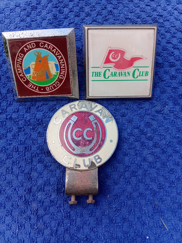 Vintage car badge caravan - badge,