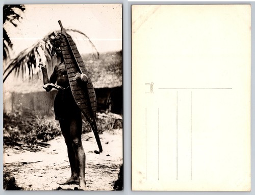 Vintage gevaert rppc tribal - rppc,