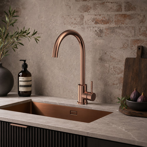 Tempo brushed bronze - bronze, swan