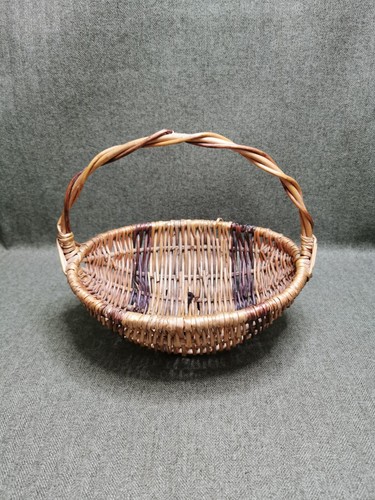 Vintage woven willow basket - vintage,