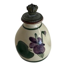 Devon Violets Devonware Pottery Small Vase Bottle 3”