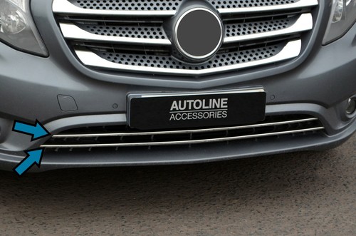 Chrome bumper grille accent - chrome,