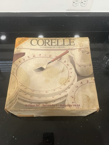 Vintage 1985 corelle - corelle, burgundy