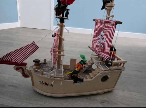 Wooden pirate ship - wooden,