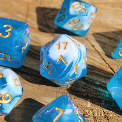Ocean wash blue - blue, dice