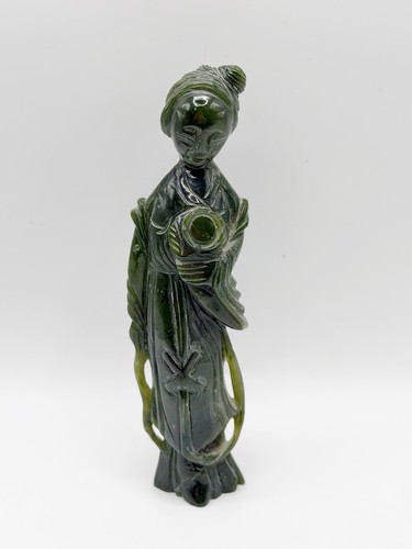 Green jade jadeite statue kwan - jade,