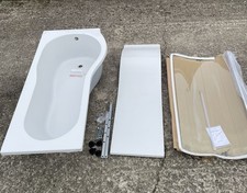 1700mm RH Right Hand P Bath - Side Panel - Shower Screen