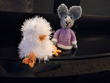 Hand knitted creme egg cosy
