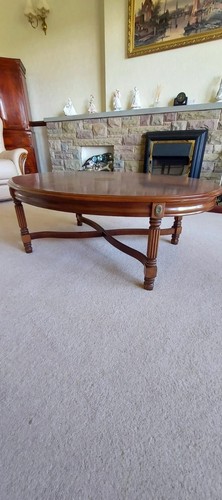 Mahogany oval coffee table - mahogany,