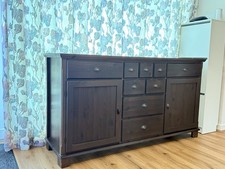 IKEA Markor Solid Wood Sideboard Walnut Large Storage Unit Good Condition Markör