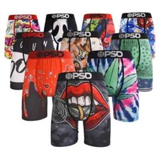 Men's Cartoon Anime Print Boxers Briefs Cotton Quick Drying Sports Shorts