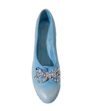 Celebrity Regency Fine Arts Just Right Shoe Miniature Blue Bow Faux Gemstones
