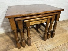 Antique Solid Oak Nest Of