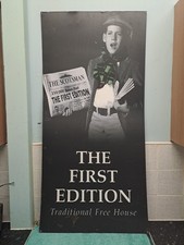 Vintage Large Aluminium Pub Sign - THE FIRST EDITION - 115cm X 56cm 