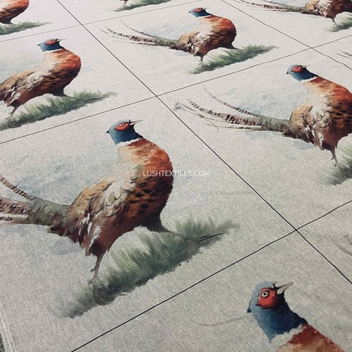 Linen cushion fabric animal - linen,