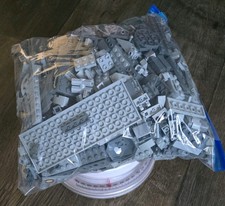 Lego 1KG (1000g) Grey Mixed  Bundle -  Job lot Genuine. used VGC