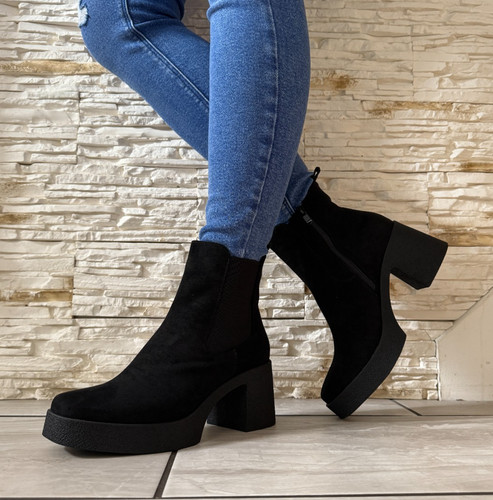 Womens black chunky - black, combat