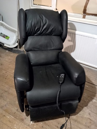 Black leather electric - electric, riser