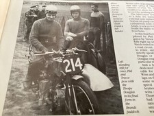 GRASS TRACK SIDECAR OUTFITS COMBINATIONS MOTORCYCLE  ARTICLE.