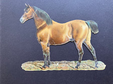 Horse Norfolk large diecut chromolithograph scrap