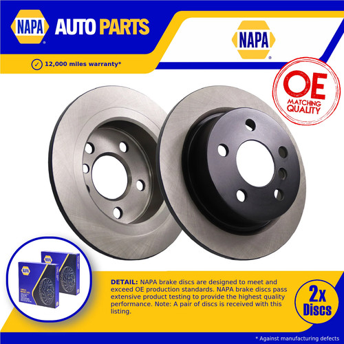 Brake discs pair solid fits - discs,