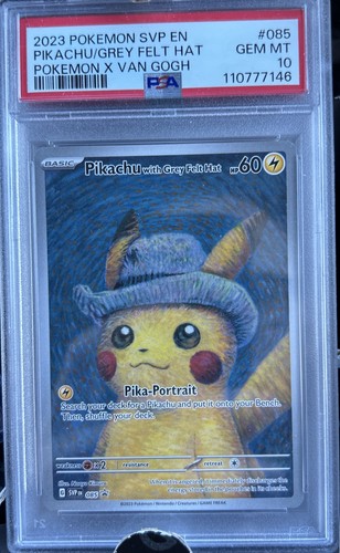Pikachu with grey felt hat - pikachu,