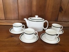 Royal Doulton Oxford Green Pattern 9pce Tea Set